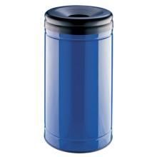 Poubelle 100 Litres Anti Feu Tole Galvanisee Corps Bleu