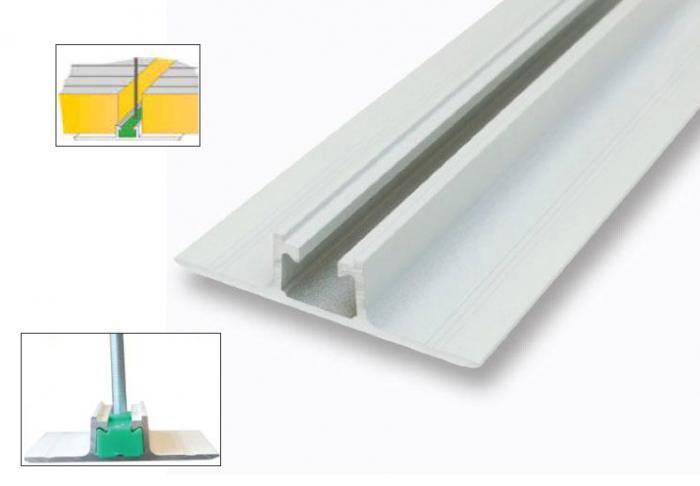 Profil thermique oméga t aluminium 135 mm pour suspension plafond_0