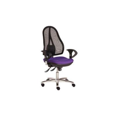 TOPSTAR Siège de bureau Open Point Deluxe - Maille filet - Dossier noir - Assise Violet_0