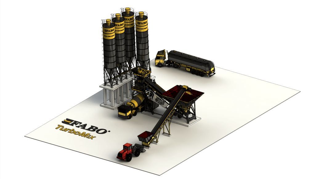 Turbomix-150 centrale à béton - fabo - mobile - 150 m3/h_0