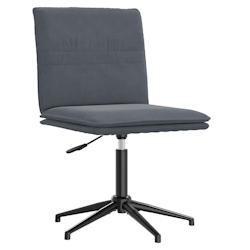 VidaXL Chaise à Manger Gris Foncé Velours - gris 4101268_0