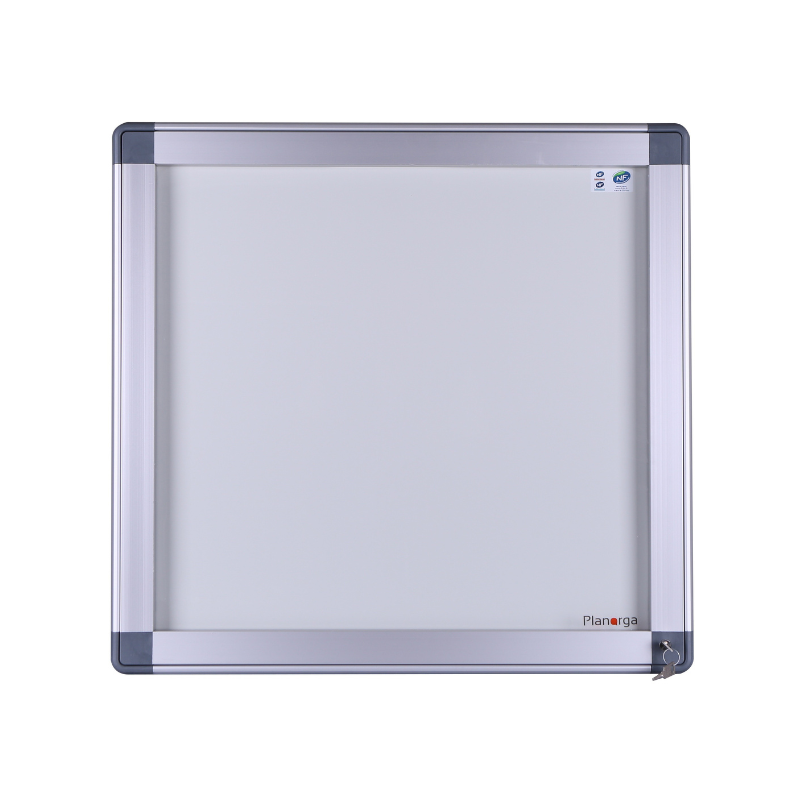 Vitrine d'affichage intérieur - verre trempé 4 mm - NF Aludra 12 x A4 - aluminium anodisé_0