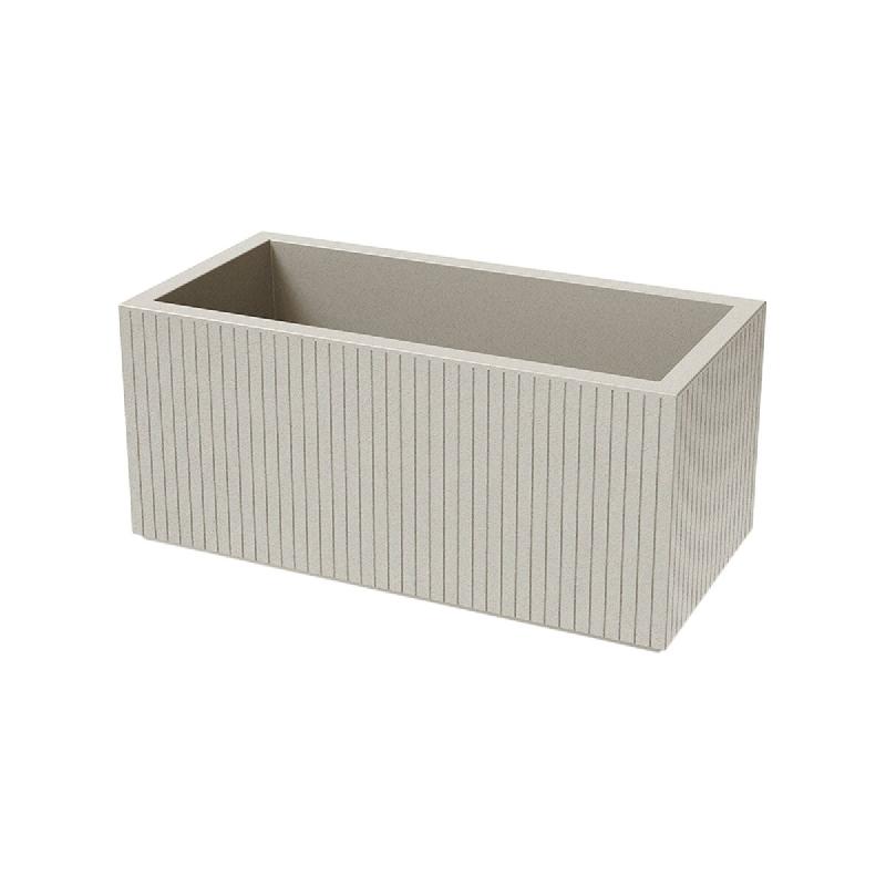 WellHome - Pot en polyéthylène rotomoulé 58L 80x38x36cm en coloris Blanc Sable - Coro Case - blanc plastique WH17342_0