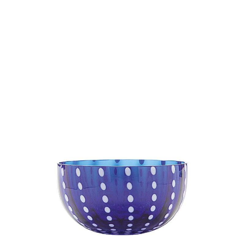Zafferano Lot De 6 Bols Perle En Verre Coloré Bleu - Design Artisanal Élégant Pour Service De Table Moderne Et Raffiné - Accessoire Premium - PR00807_0