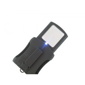 61 317 050 - Loupe de poche éclairante Optico-Paris SAS - Dimensions : 35 x 40 mm - Grossissement 3X_0