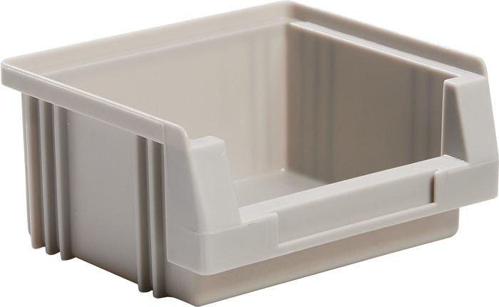 Boîte de rangement à  ouverture frontale PLK L90xl102xH50mm PP grise LA-KA-PE_0