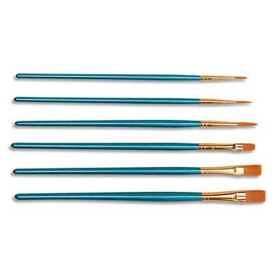 BOÎTE DE 72 PINCEAUX SYNTHETIQUES LA FRANÇAISE DES COULEURS 3 TAILLES ASSORTIES