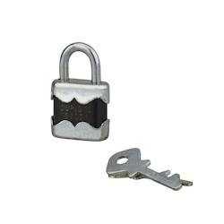 Cadenas à clé AUTO22, 15mm, anse acier zingué, 2 clés - SP - noir 3150261220154_0
