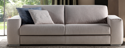 Canapé Riviera - Design élégant avec accoudoirs larges - Disponible en tissu ou cuir, sur mesure_0
