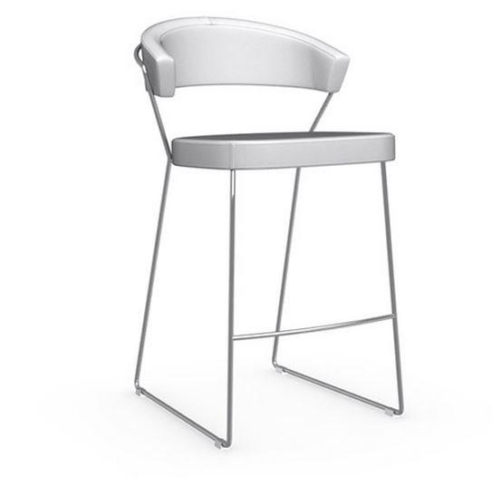 Calligaris chaise de bar new york design italienne en tissu Calligaris chaise de bar new york design italienne en tissu