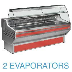 Comptoir vitrine réfrigérée JY20/B1 - vitres bombées rabattables et réserve réfrigérée_0