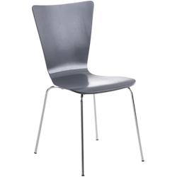 Décoshop26 - Chaise de cuisine salle à manger x1 empilable en bois gris et structure stable à quatre pieds en métal 10_0003241 - gris 3000251473476_0