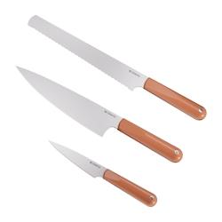 Ensemble de couteaux Ciarra Beyond Ensemble de couteaux 3 pièces avec couteau de chef, couteau à pain et couteau tout usage VM860KS-O Orange - orang_0