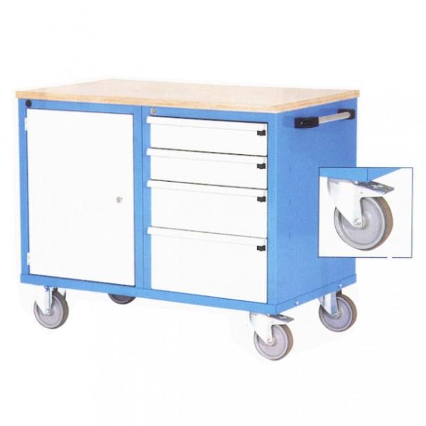 Établi d'atelier mobile Rolléco - avec porte et tiroirs pour transporter vos outils_0