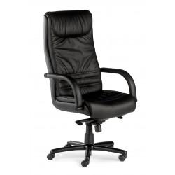 Fauteuil de direction en cuir noir - Ray - Sitek avec mécanisme basculant réglable_0