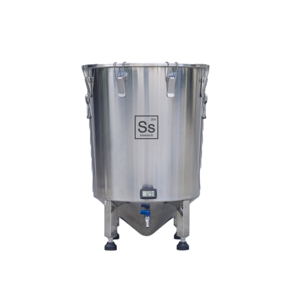 Fermenteur conique pour bière avec sonde thermique et thermomètre LCD - 53L_1