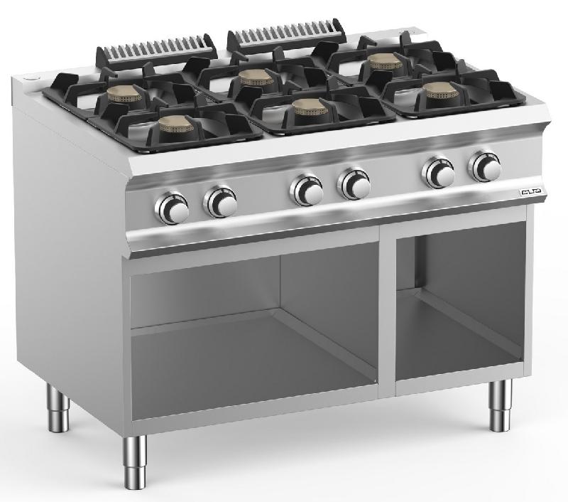 Fourneau a gaz 4 feux vif 55 kw sur sousbassment libre domina pro 700 professionnel - FB711AXS_0
