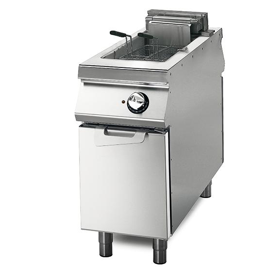 Friteuse électrique professionnelle 1x21 litres sur coffre avec portes - VS11040FRE21_0