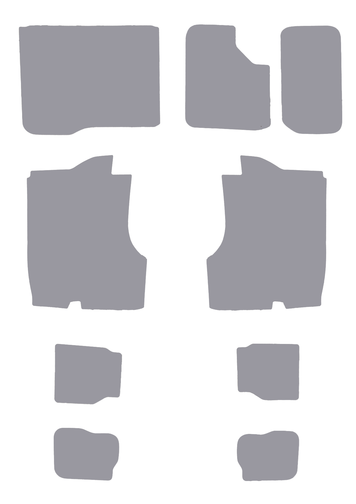 Kit habillage peuplier gris sans plancher - FORD CUSTOM L1H1_0