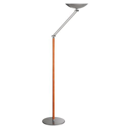 LAMPADAIRE HALOGÈNE ARTICULÉ 3000 W MÉTAL GRIS BOIS MERISIER