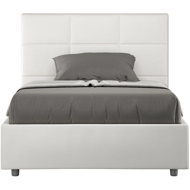 Lit capitonné 140 x 200 avec 4 tiroirs - Rembourré en cuir PU - Tête de lit avec Lit capitonné 140 x 200 avec 4 tiroirs - Rembourré en cuir PU - Tête de lit avec