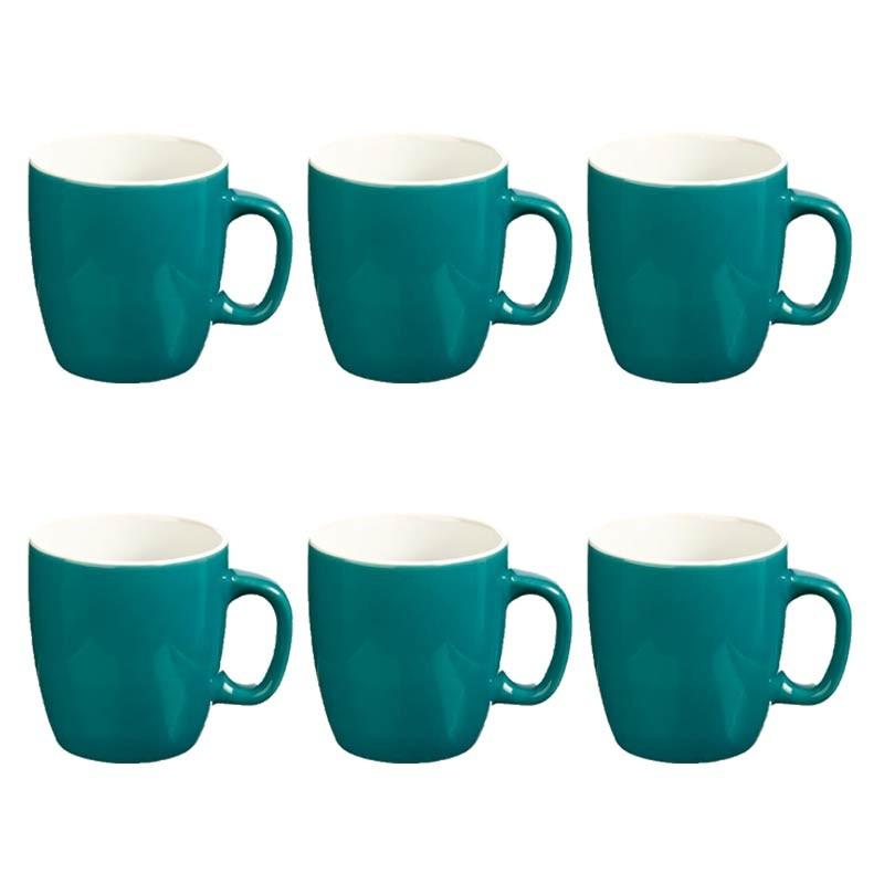 Lot de 6 mugs colorés 18cl - Bleu - Paris Prix - Compatible lave-vaisselle & micro-ondes_0