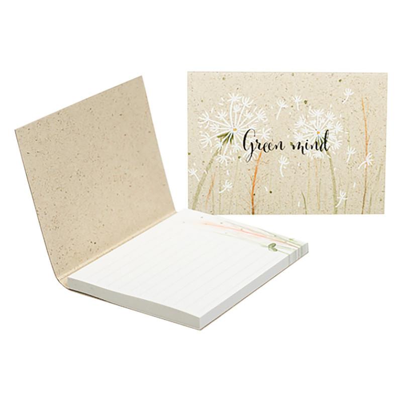 Notes adhésives en fibre d'herbes avec couverture Paisley - Blocs-notes personnalisés_0