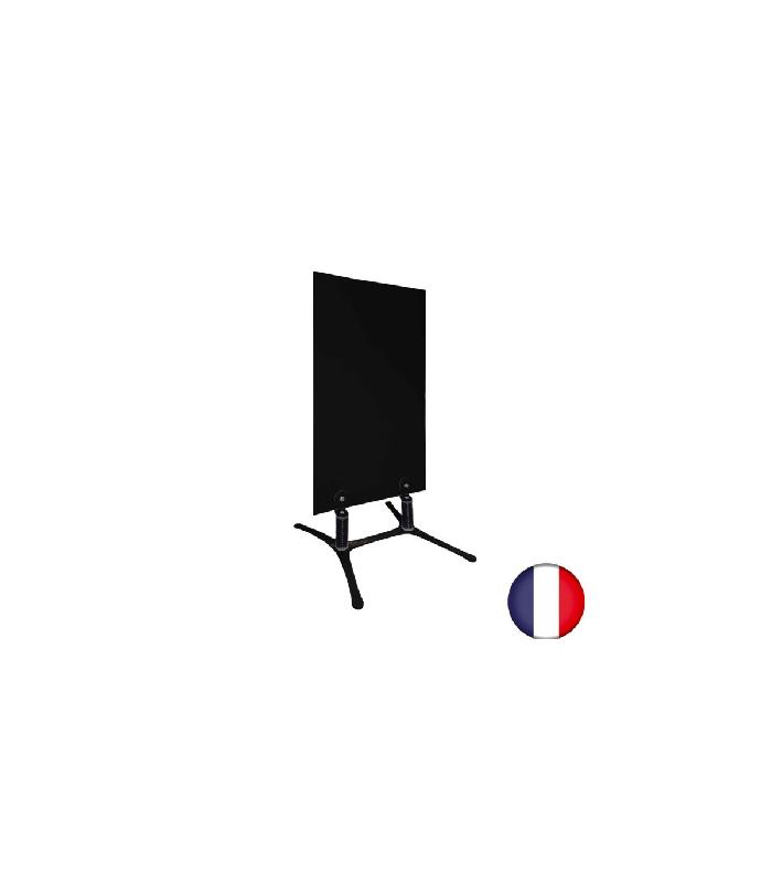 Panneau trottoir ardoise - Piétement métal - Dimensions 120 x 60 cm - Référence : PFN120NPN_0