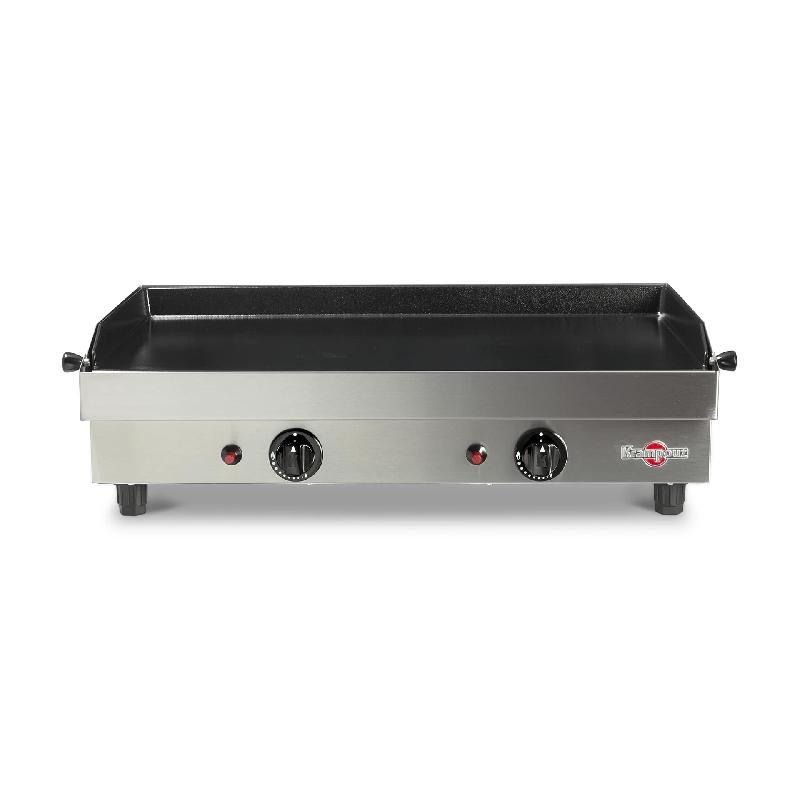 Plancha gaz professionnelle - petit modèle - châssis inox - plaque fonte émaillée - GGCIC3_0