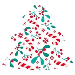 Serviettes forme sapin noel nostalgie rouge et vert (144 unités) MESA BELLA - rouge papier 3701168962502_0