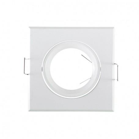 Support de spot carré blanc - 84x84mm - Référence 912_0