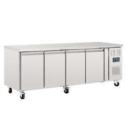 Table Réfrigérée Positive Inox 4 Portes GN 1/1 - Froid Ventilé, 553L, Plan de Travail Cuisine Pro - Polar Série U - porcelaine TRG598_0