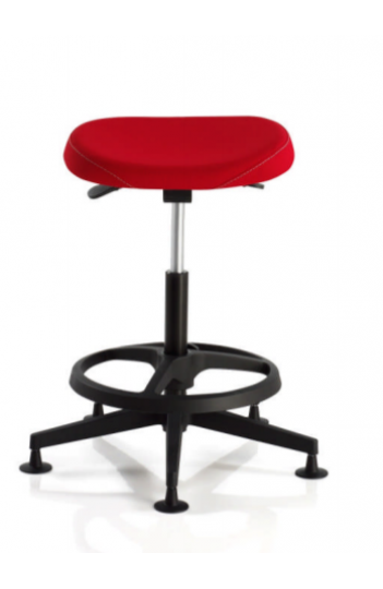 Tabouret d'atelier simili cuir - Hobbit 109 avec repose-pieds réglable et hauteur ajustable_0