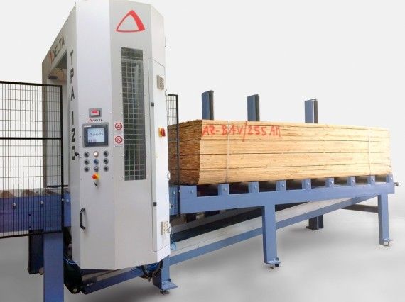 TPA120 - Machines pour palettes - Tronçonneuse coupe-cartons automatique Delta, capacité 1200mm x 1200mm_0