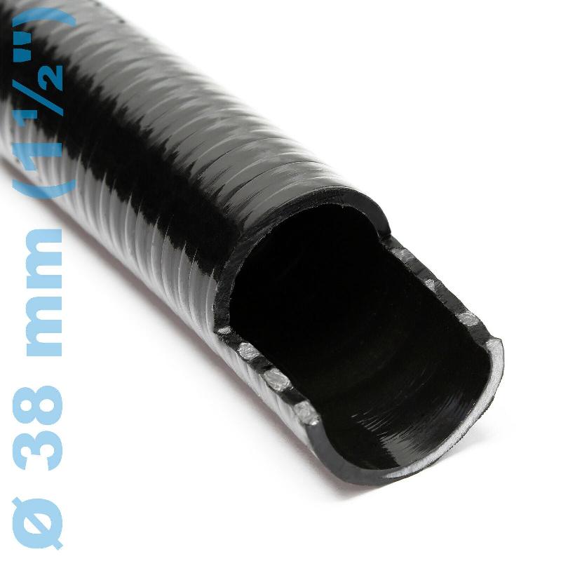 TUYAU PRESSION 25 M DIAMÈTRE 38 MM 550G/M POMPE BASSIN NOIR 16_0001608_0