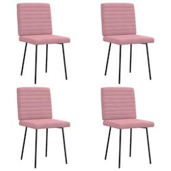 VidaXL Chaises à Manger Lot De 4 Rose Velours - rose 8721158567055_0