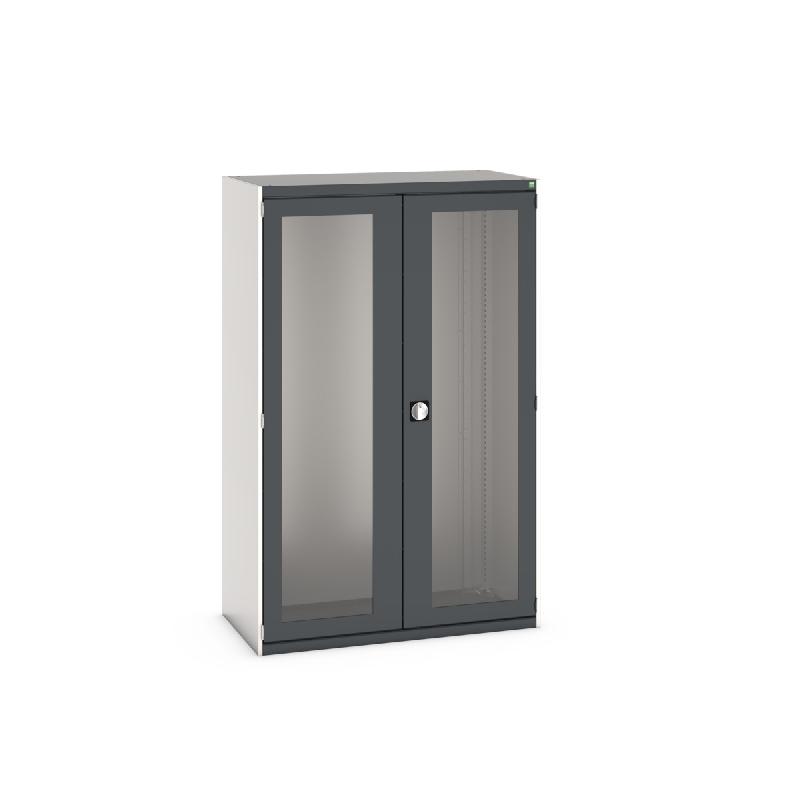 Armoire d'atelier Cubio SMLFS-13620 - Portes transparentes - Charge lourde jusqu'à 1.5 tonne - 1300x650x2000 mm_0