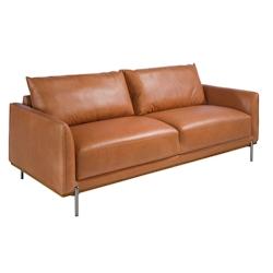 AC ANGEL CERDA Angel Cerdá Canapé 3 places en cuir marron 6130C 210 x 88 x 83 - marron fourrure 8435631020974_0
