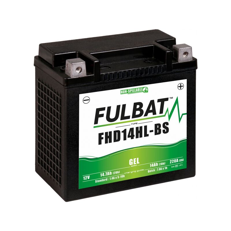 Fulbat Batteria moto Gel YTX14-BS//FTX14-BS 12V 12Ah