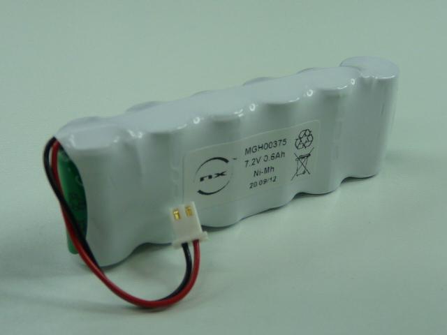 BATTERIE NIMH 6X 2/3AA 6S1P ST1 7.2V 600MAH JST_0