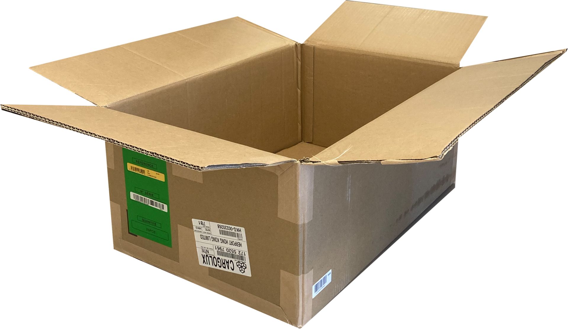 Caisse en carton double cannelure 60 x 39 x 25 cm - état réemployé - palette de 250 cartons_0