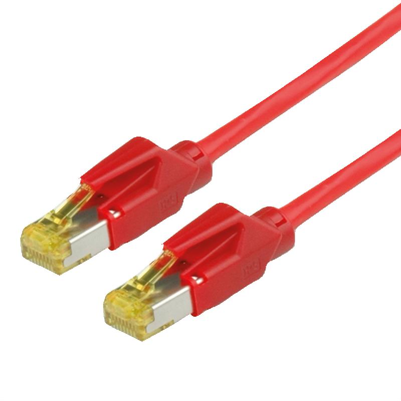 Cordon DRAKA Cat.6A (Classe EA) UC900 / HIROSE TM31, rouge, 10 m_0