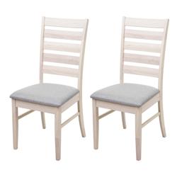 Décoshop26 - Lot de 2 chaises de salle à manger cuisine chaise tissu gris et bois massif clair 04_0000399 - gris 3000253448984_0
