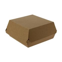 Firplast Coquille burger en carton brun micro-cannelé 13X13X7.5 - marron 3870001658862_0