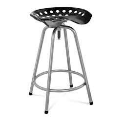 Helloshop26 - Tabouret de bar extérieur acier noir 14_0003747 - 3000235278981_0