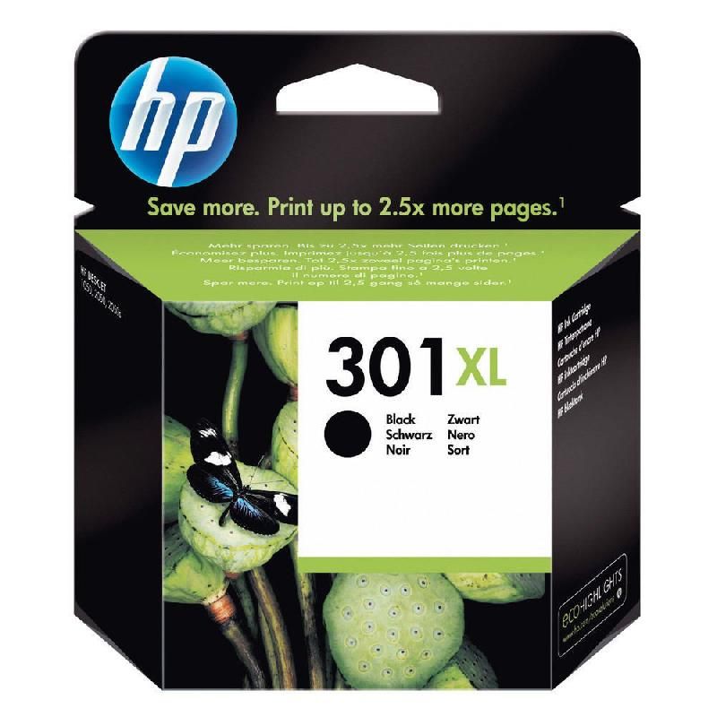 HEWLETT PACKARD CARTOUCHE D'ENCRE 301XL (CH563EE) - GRANDE CAPACITÉ - COULEUR: NOIR