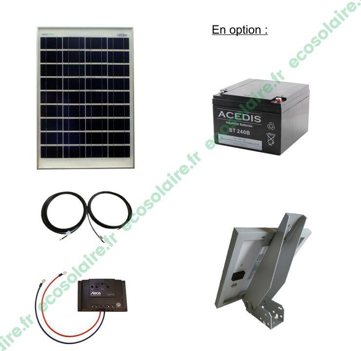 KIT AUTONOME SOLAIRE 20W 12V ÉCOSOLAIRE® AUCUNE AUCUNE_0