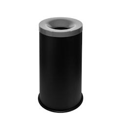 Medial International Grisù color Corbeille anti-feu avec couvercle coloré Acier Noir-Gris Poudré epoxy 90 lt - 770024_0