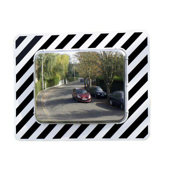 Miroir routier rectangulaire Rolléco - Distance de vision 12m - Conforme à l'arrêté du 21 septembre 1981_0