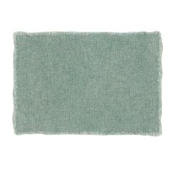 Now's Home - Lot De 4 Sets De Table Franges Tissu Uni Vert Celadon 38x54cm Anoki - 3256390248813_0